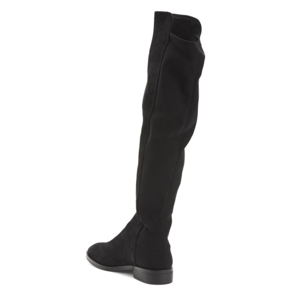 Stuart Weitzman Black Suede Xcurve 85 Slouch Boots - image 2